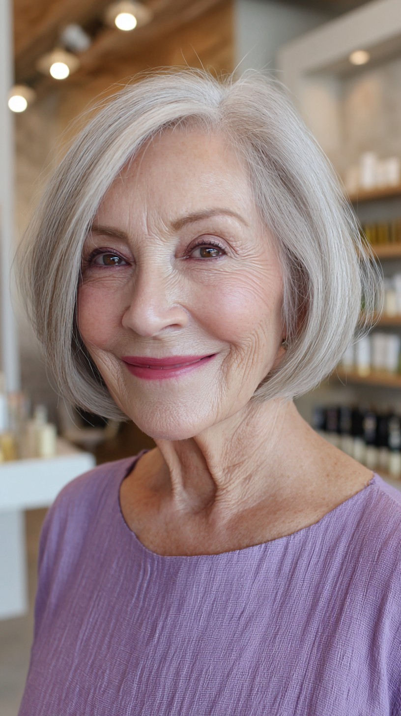 Silver Sleek Contour Cut