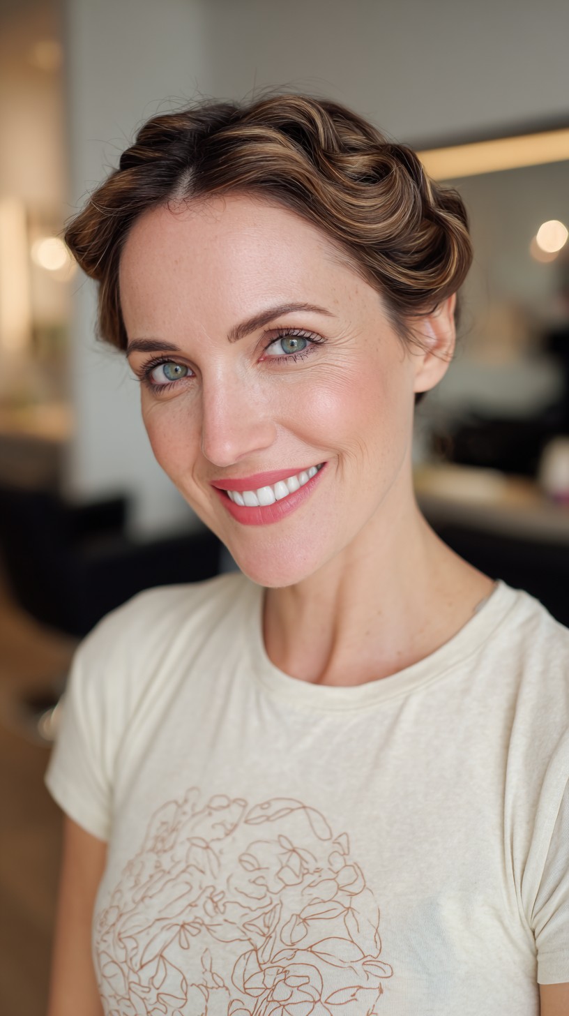 Charming Textured Finger Wave Updo