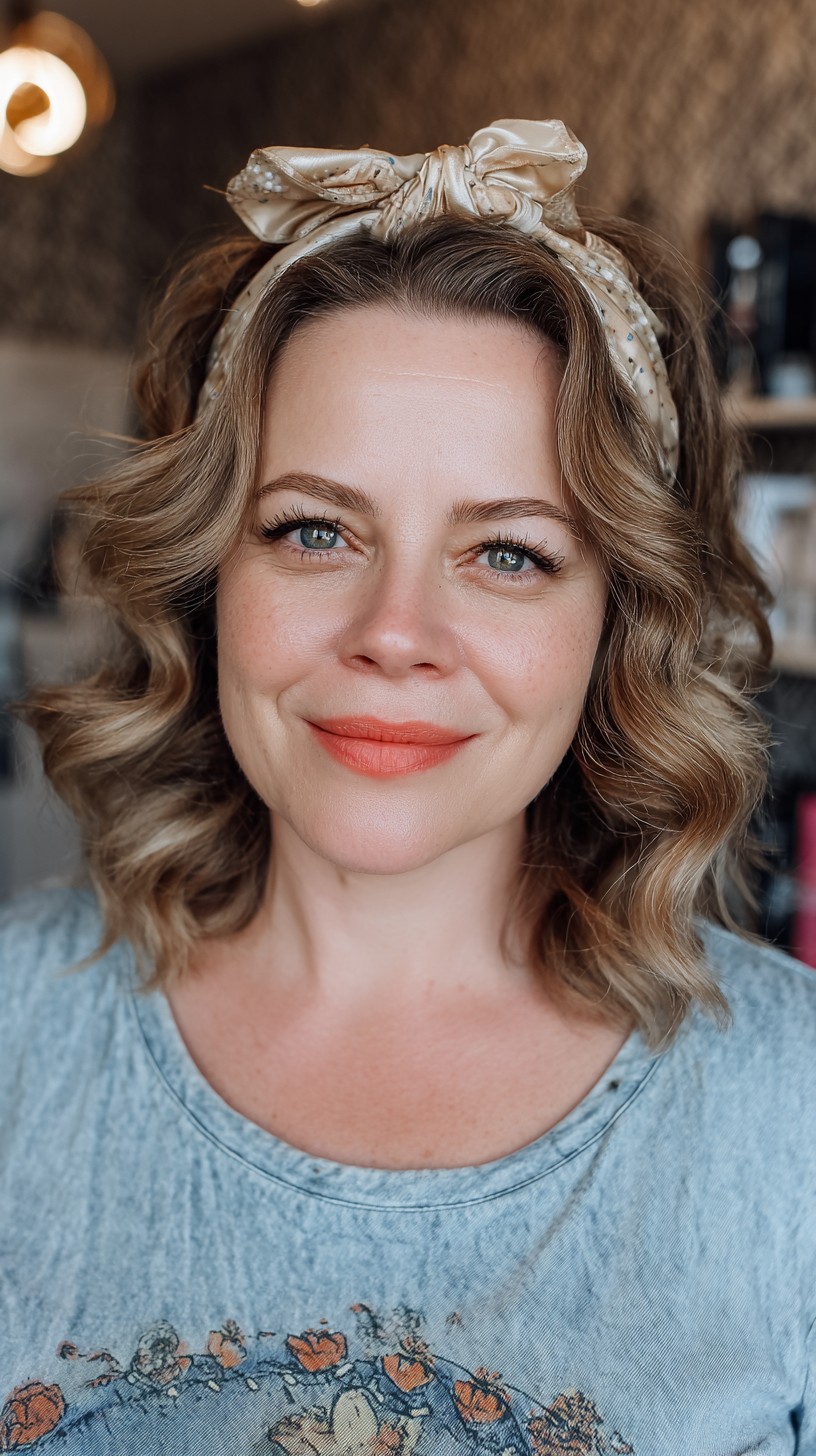 Chic Soft Curls with Silk Headband