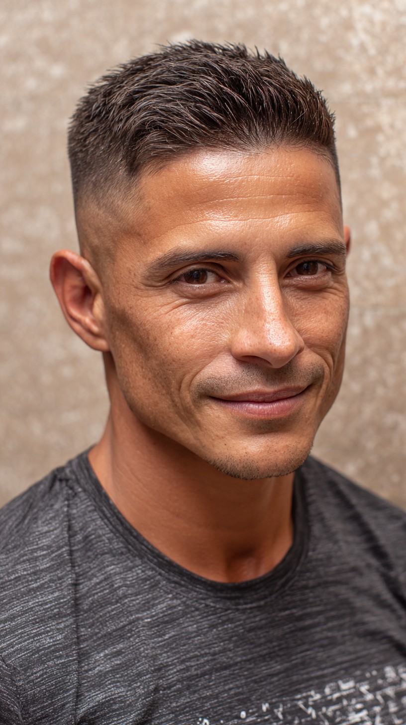 Crisp Textured Short Crop with Precision Fade