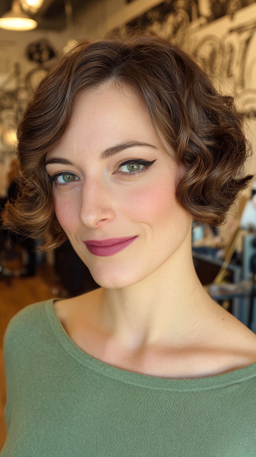 Elegant Deep Chestnut Soft Waves