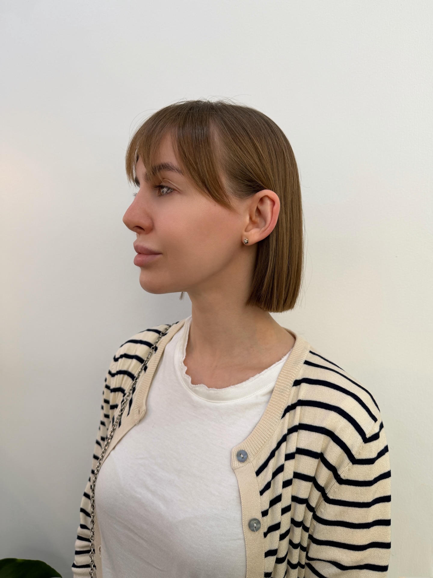 Modern Sleek Bob with Soft Fringe