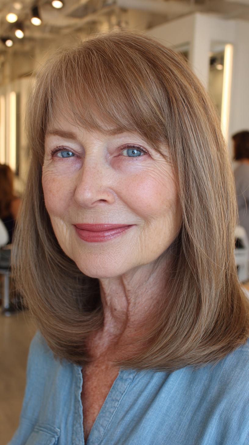 Natural Ash Blonde Layered Cut