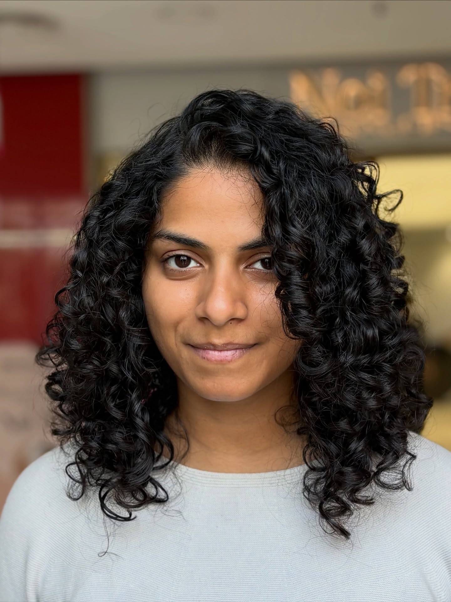 Natural Jet-Black Shoulder-Skimming Curls