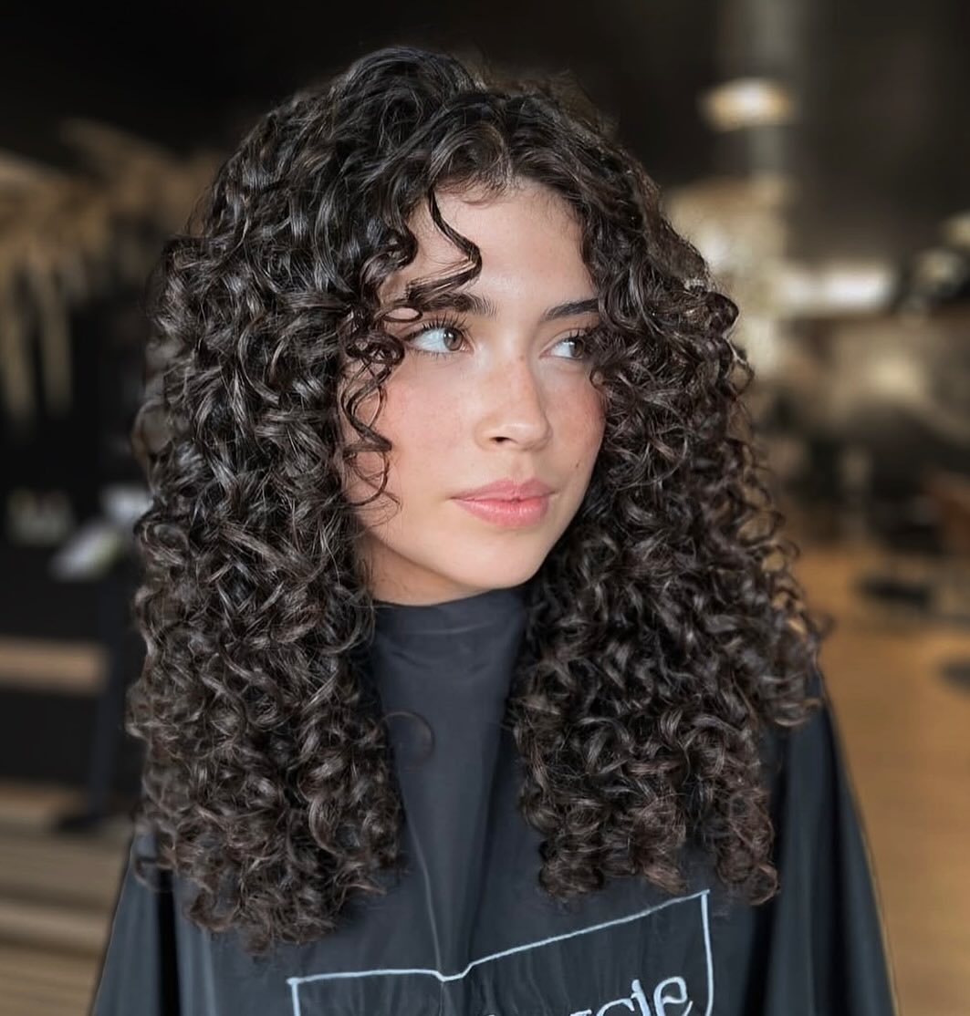 Natural-Textured Long Spiral Curls