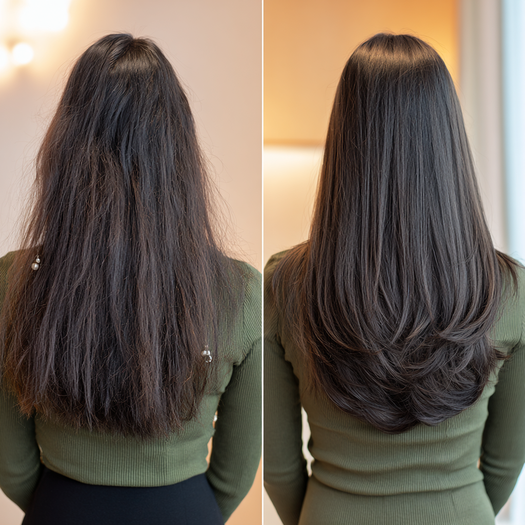 Sleek Long Layers with Subtle Volume