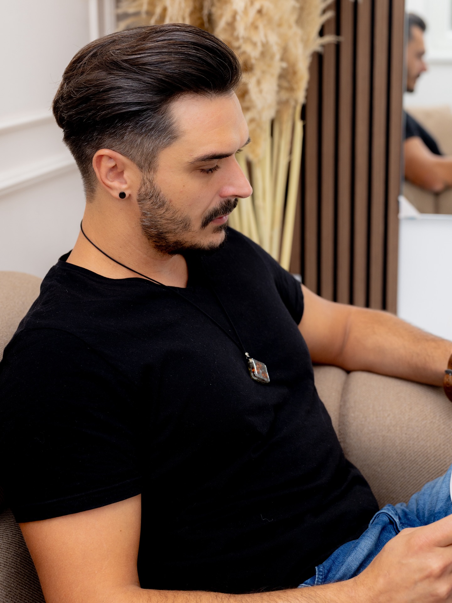 Sleek Voluminous Side-Swept Top with Tapered Sides