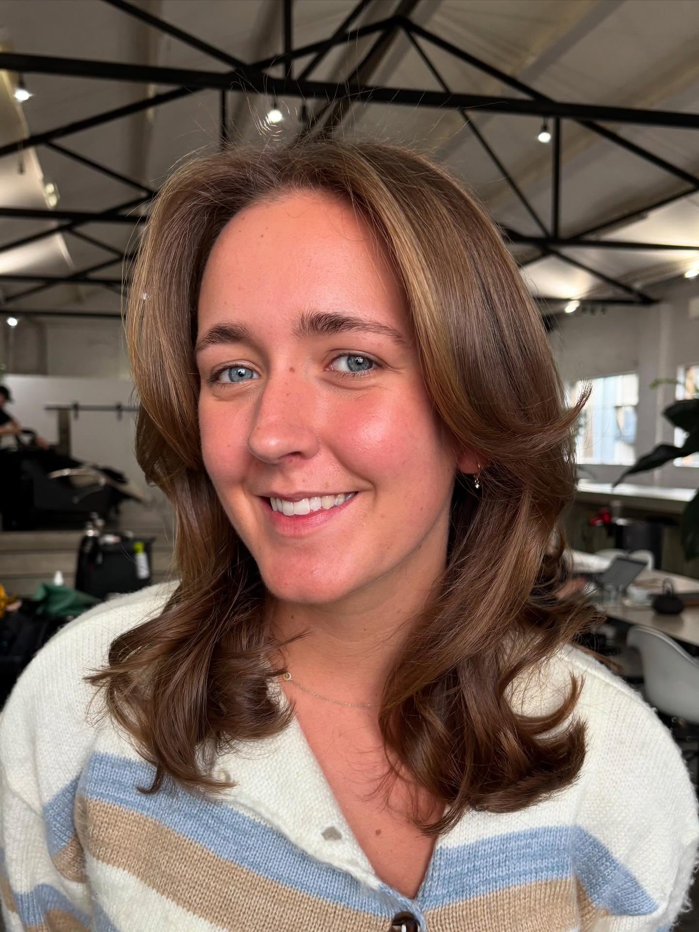 Soft Brunette Waves with Gentle Layers