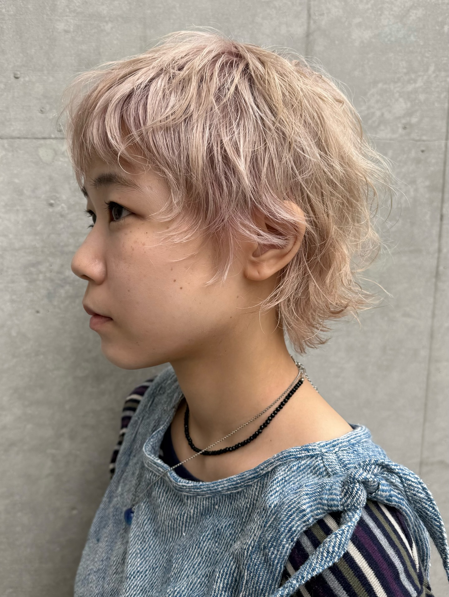 Soft Pastel Pink Tousled Bob
