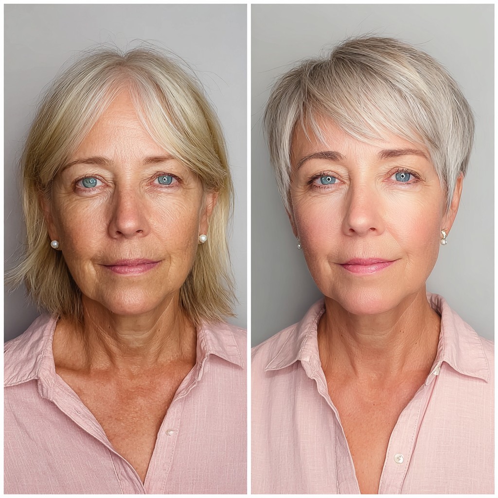 Soft Silver Pixie with Textured Layers