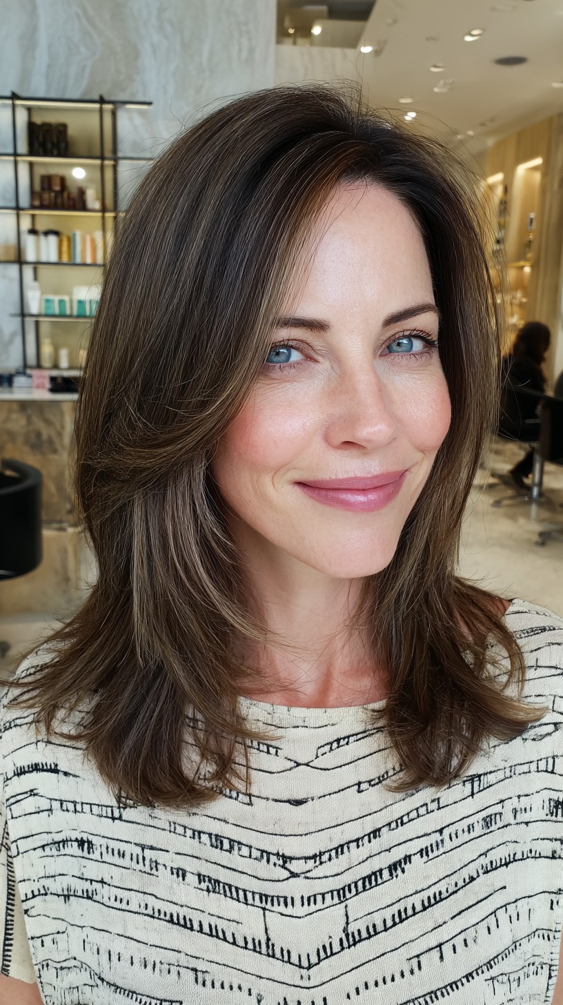 Soft Walnut Waves with Delicate Framing