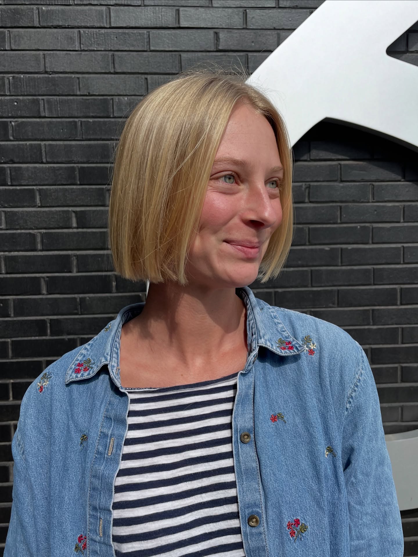 Softly-Tapered Golden Blonde Bob