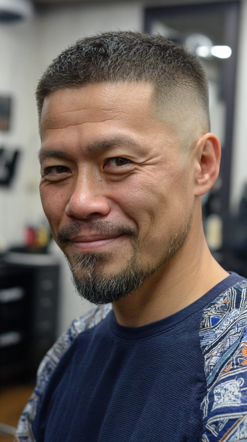 Stylish Taper Fade with Clean Horizontal Shave Lines