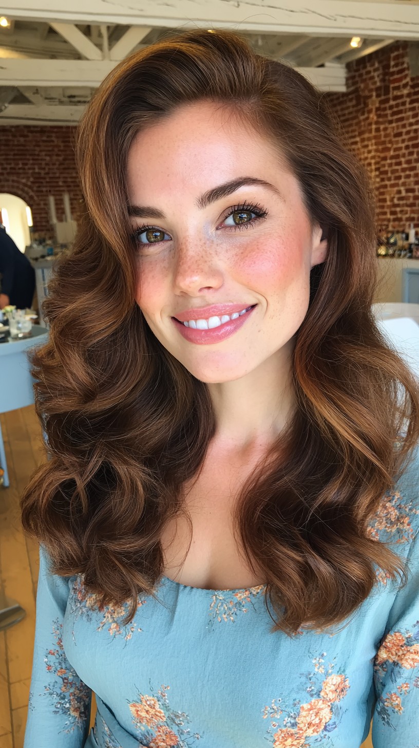 Subtle Copper Waves with Smooth Transition