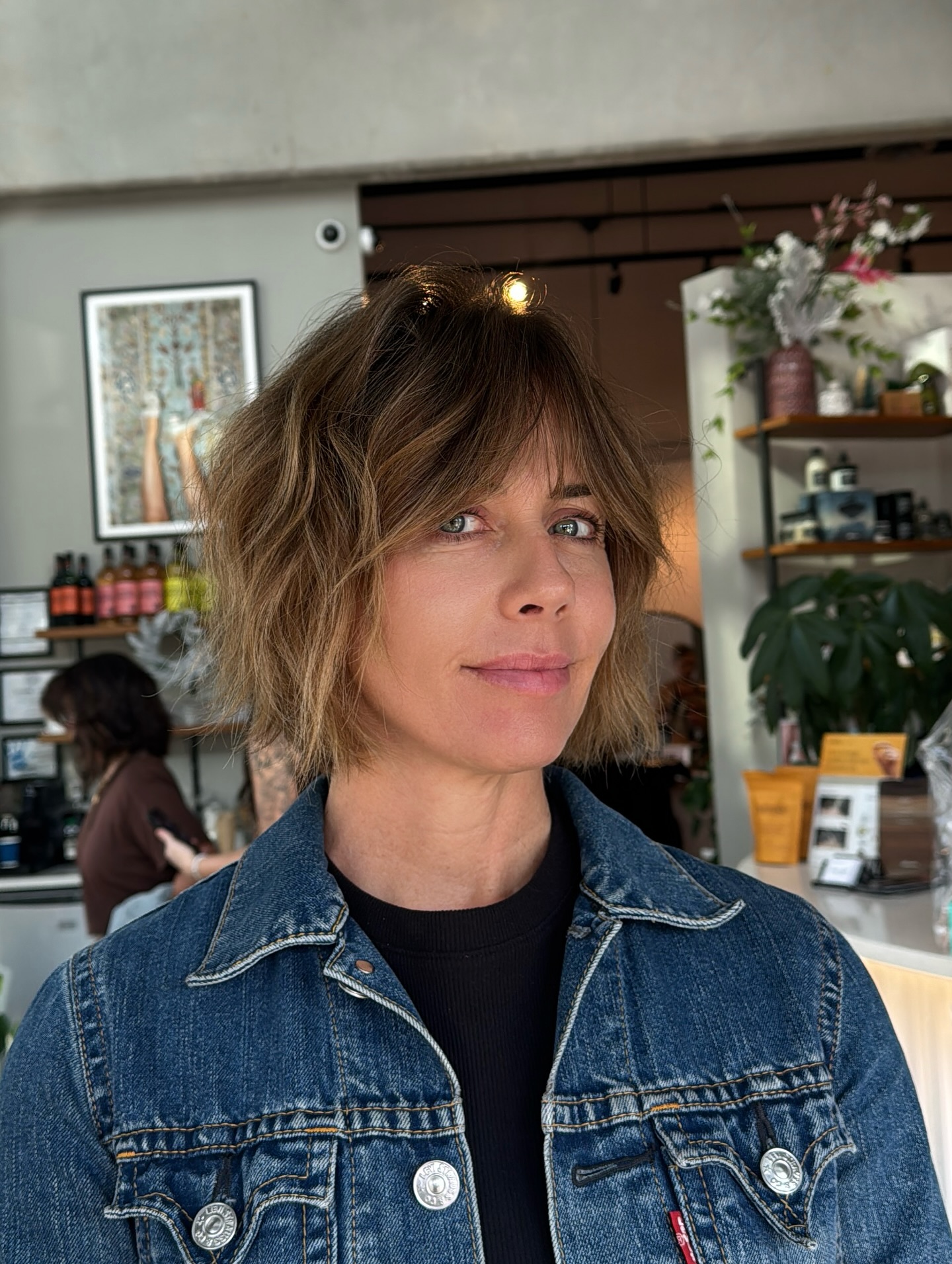 Textured Ash-Brown Shag with Soft Bangs