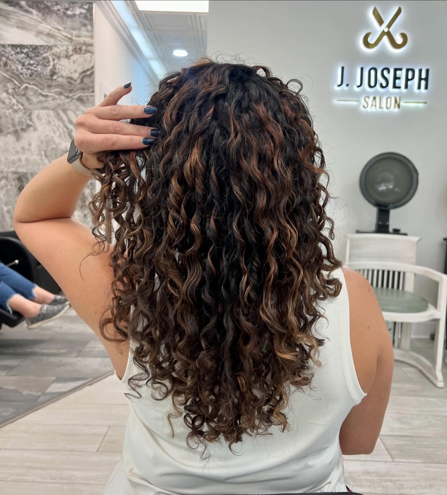 Textured Long Layers with Lively Curls