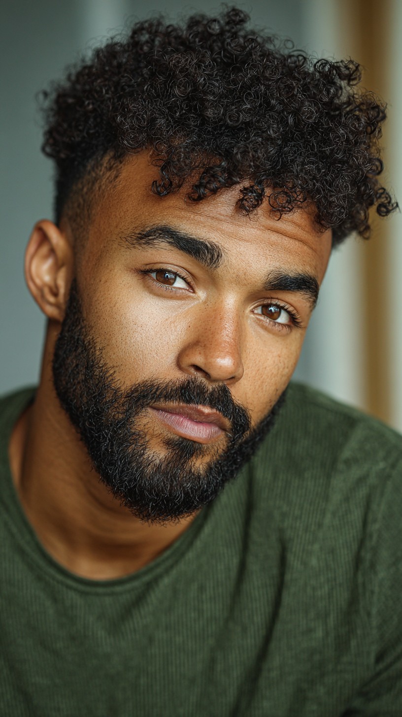Textured Taper Fade with Defined Curls