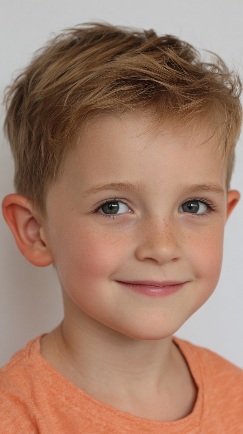 Vibrant Youthful Tapered Pixie for Boys
