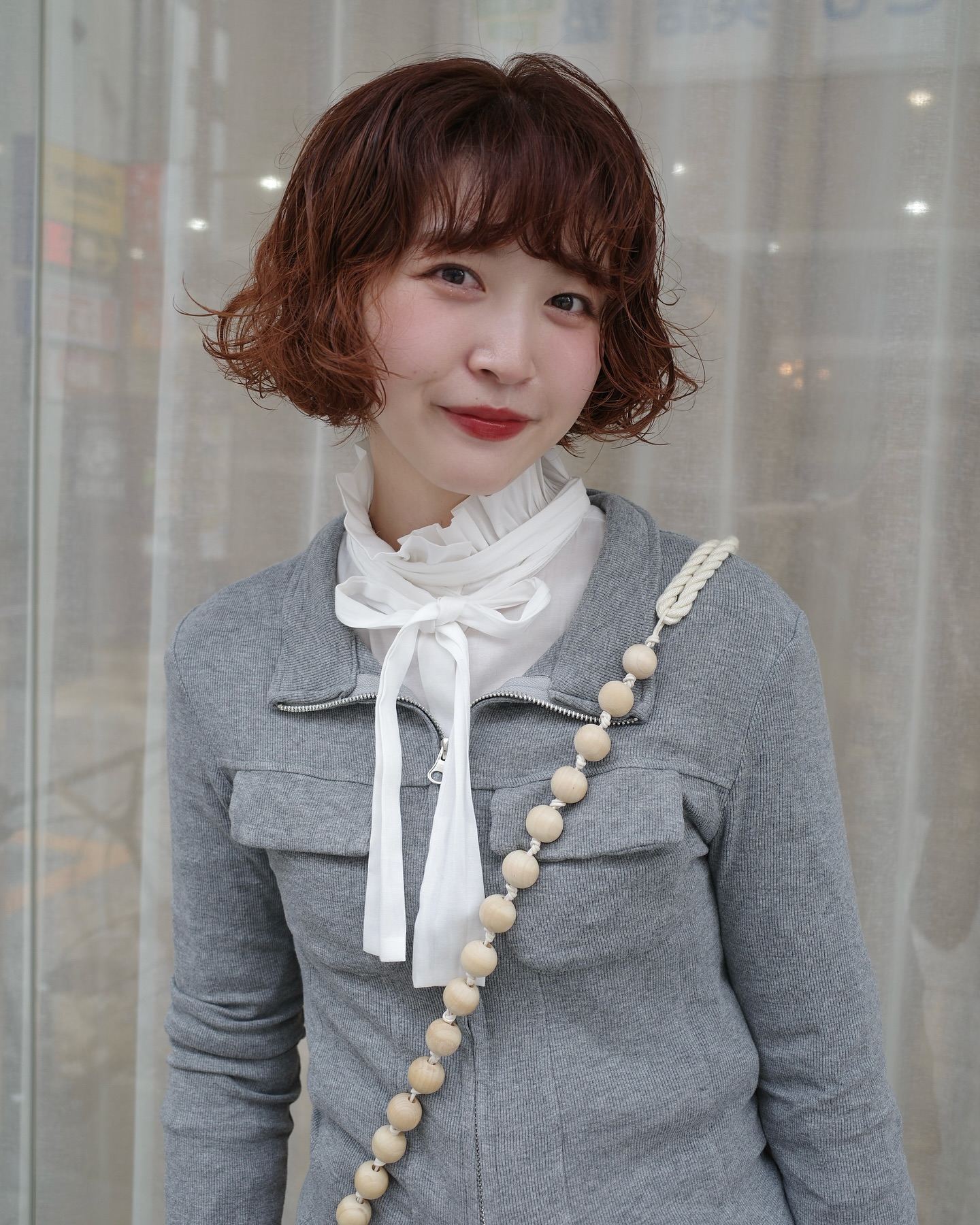 Whimsical Cinnamon Bob with Soft Waves