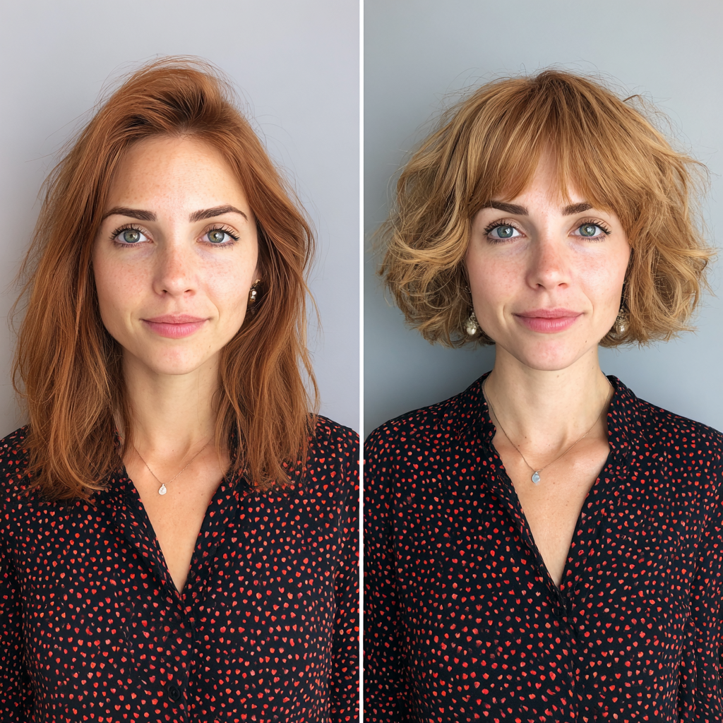 Chic Fluffy Blonde Bob with Textured Layers