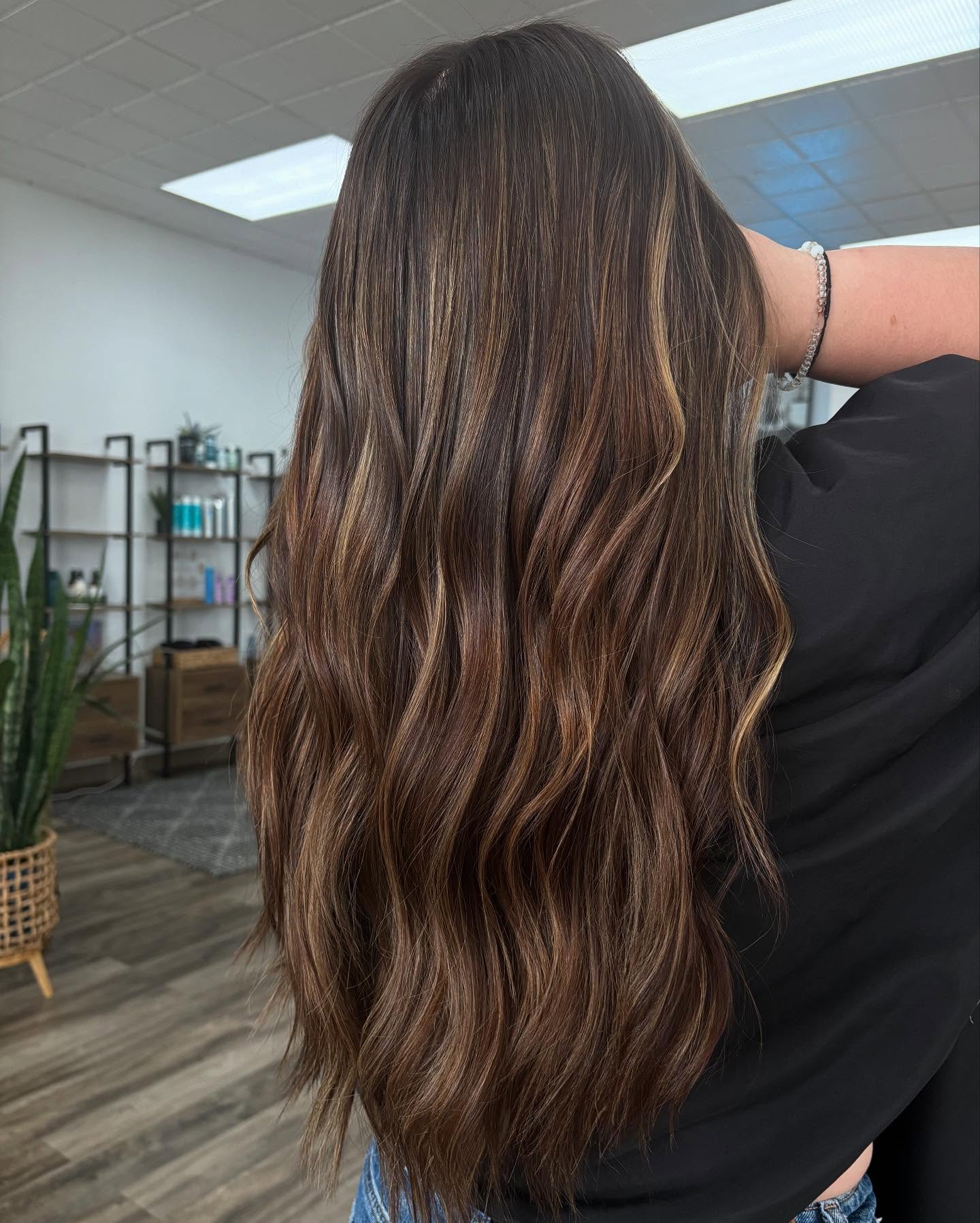 Gorgeous Long Brown Waves with Subtle Dimension