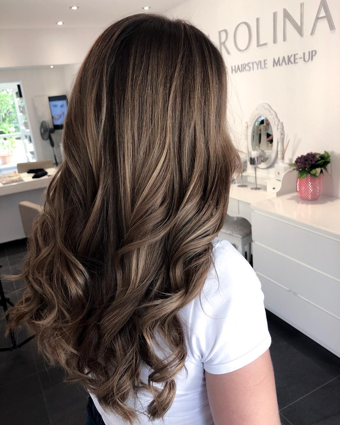 Soft Chocolate Curls with Subtle Highlights