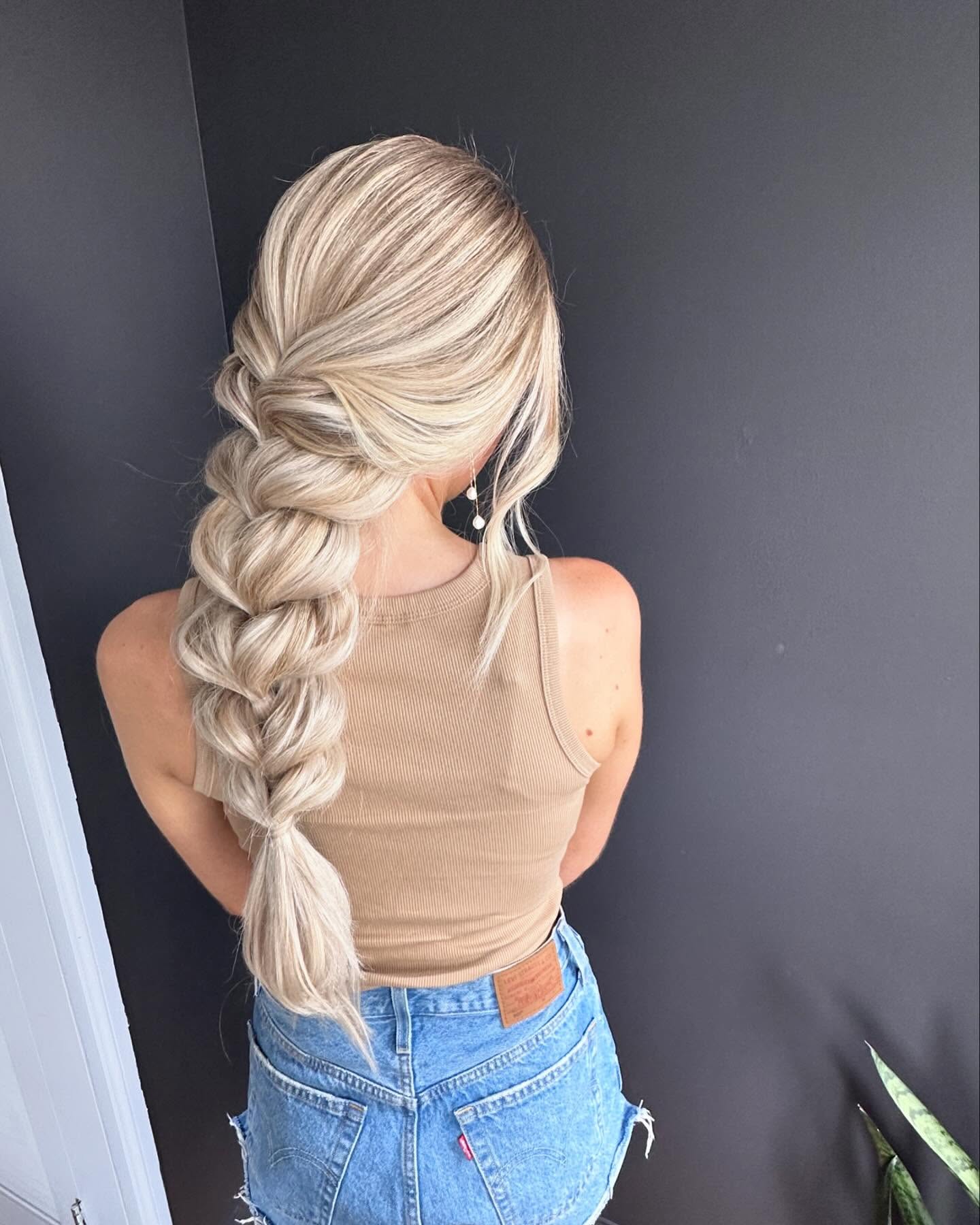Textured Long Side Braid with Subtle Highlights