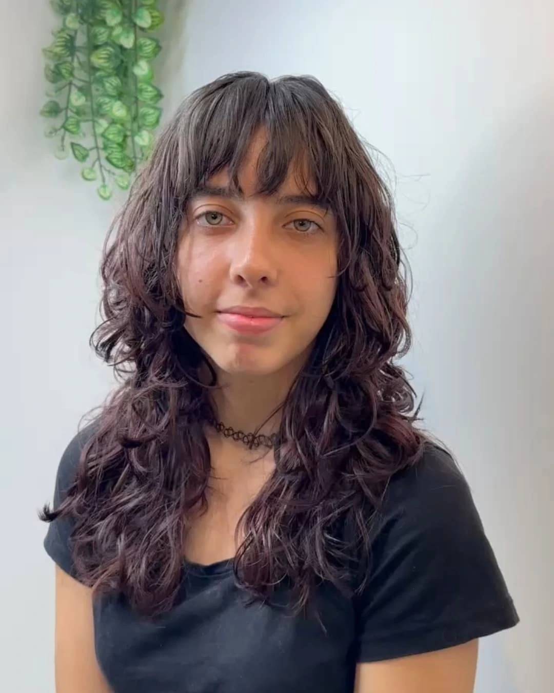 Choppy Layered Shag with Soft Bangs