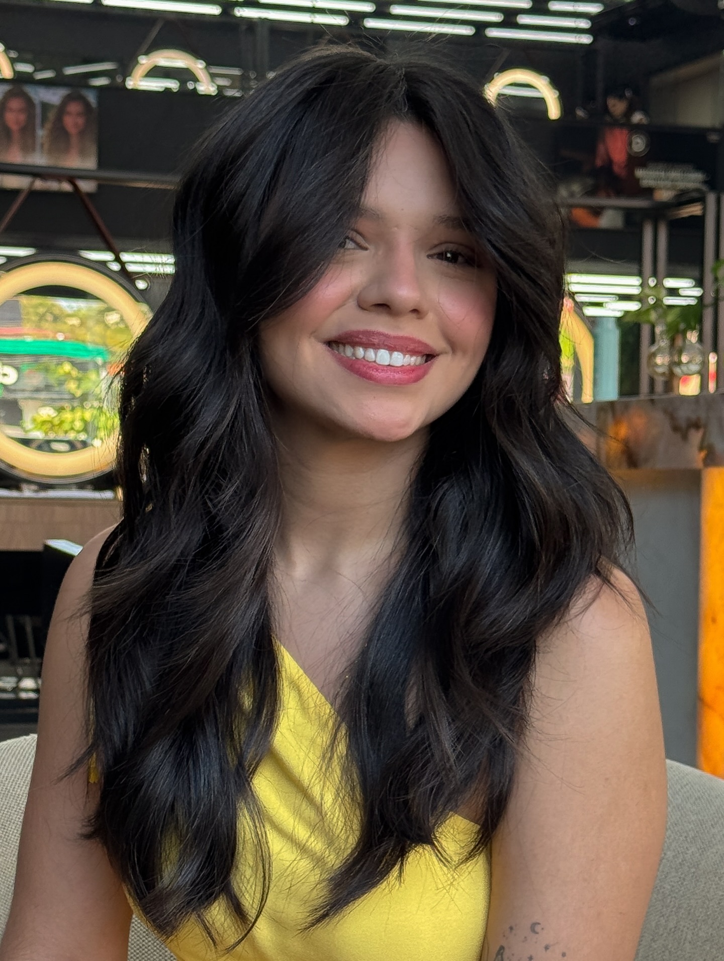 Soft Black Layered Shag with Face-Framing Pieces