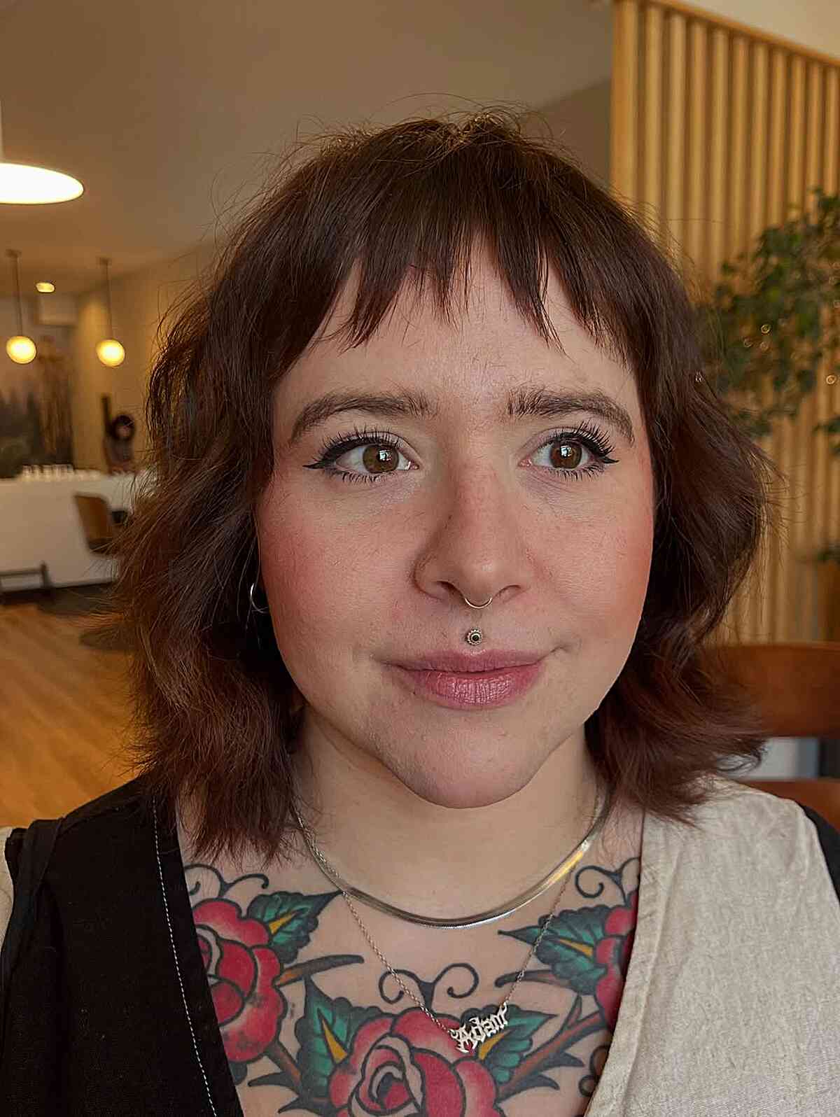 Playful Low Maintenance Bangs with Soft Waves