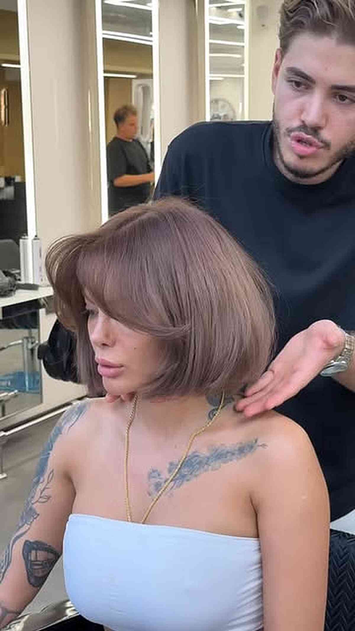 Sleek Straight Bob with Side Bangs