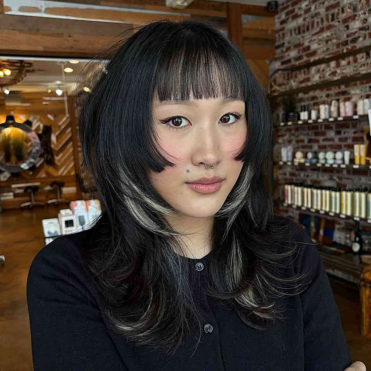 Chic Hime Cut with Face-Framing Layers