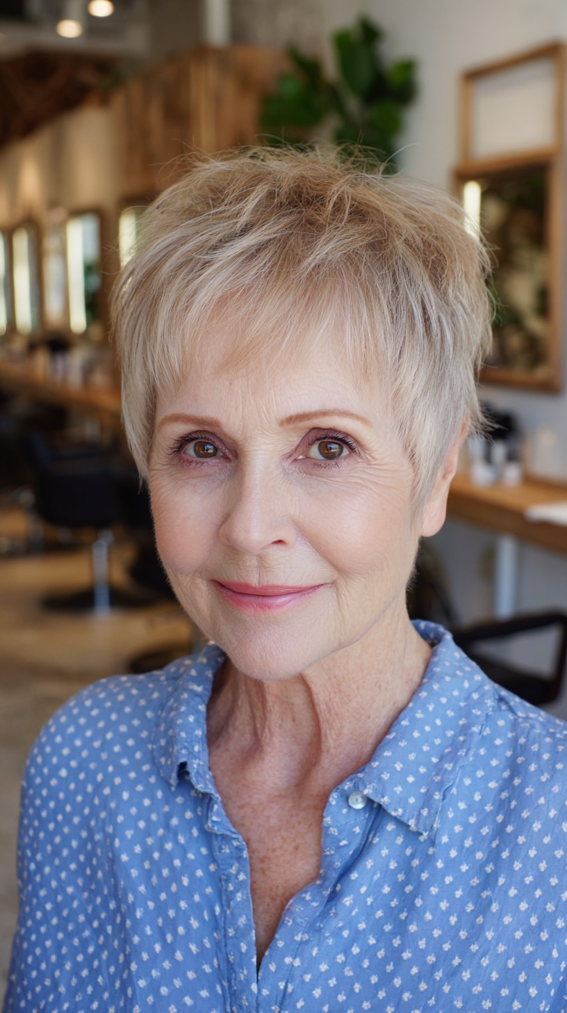 Charming Soft Textured Cut with Natural Gray Blending