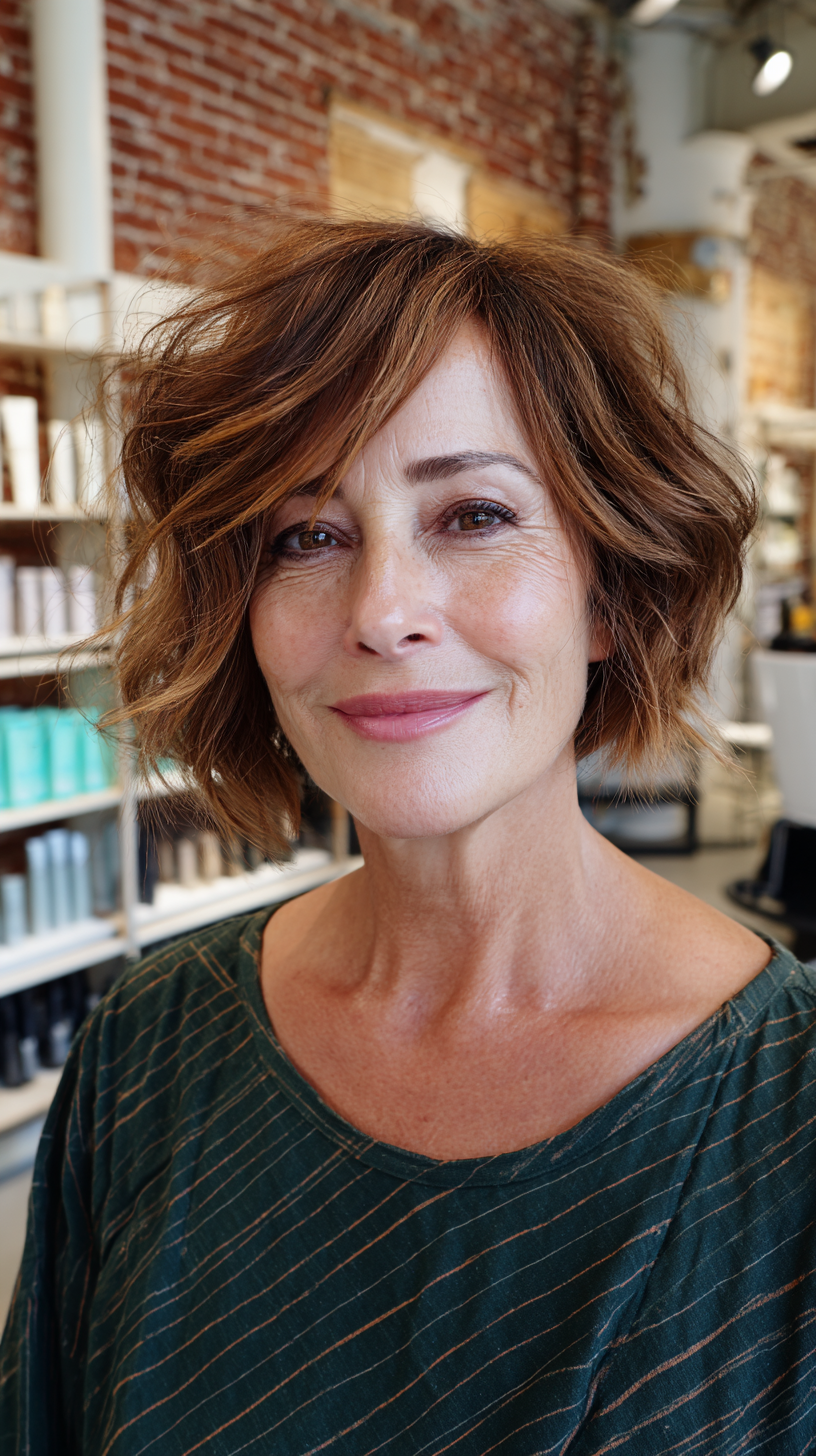 Chic Textured Bob with Soft Layers