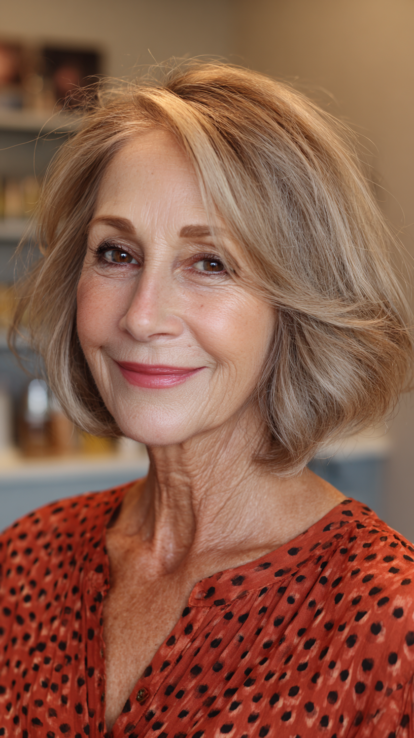 Soft Textured Bob with Subtle Highlights