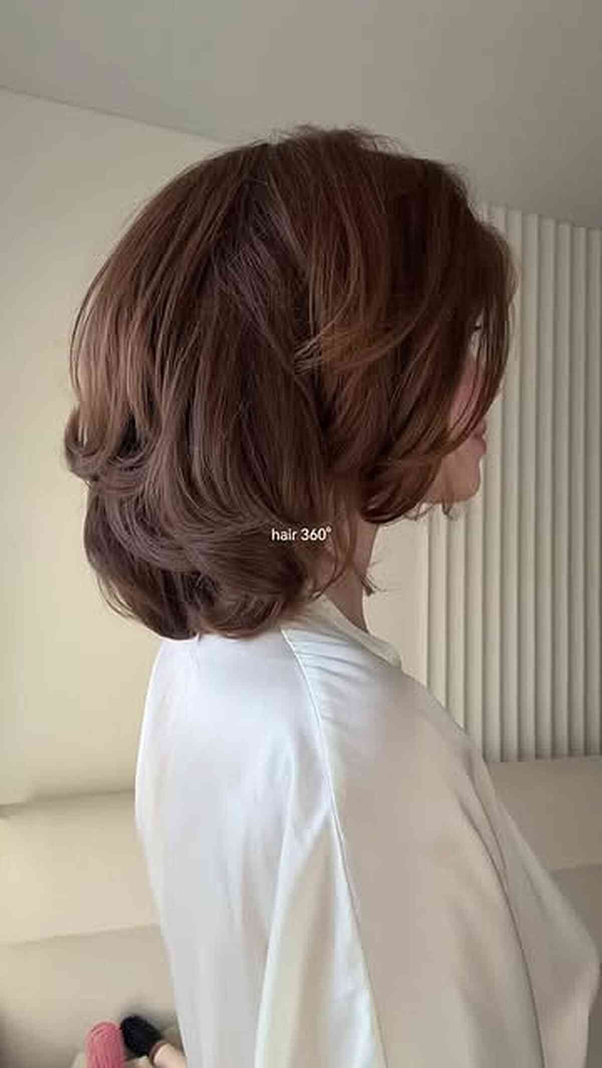Stylish Layered Lob with Soft Waves