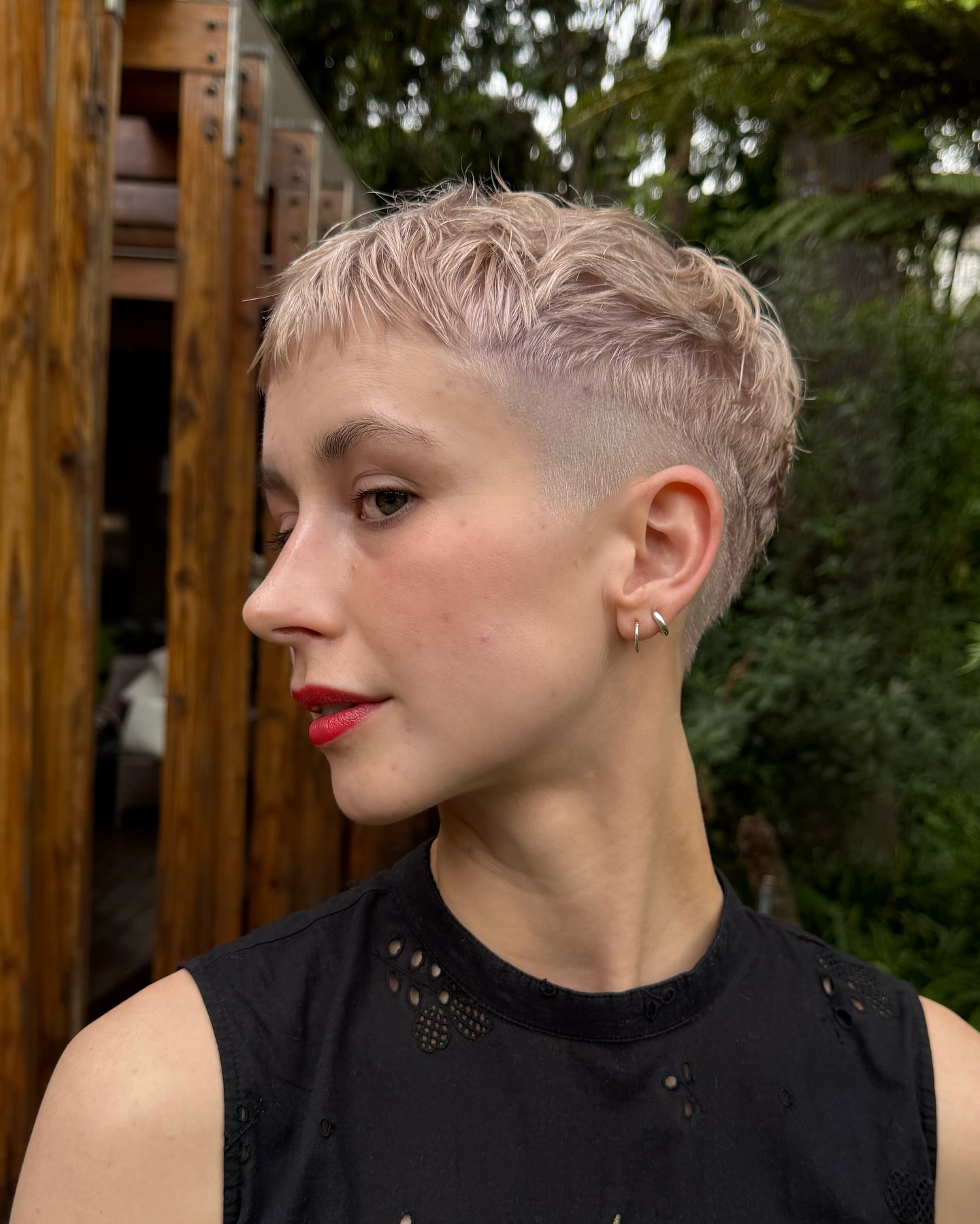 Textured Edgy Funky Pixie with Subtle Lavender Tints