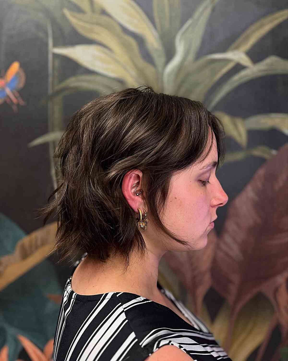 Textured Shaggy Bob with Subtle Layers