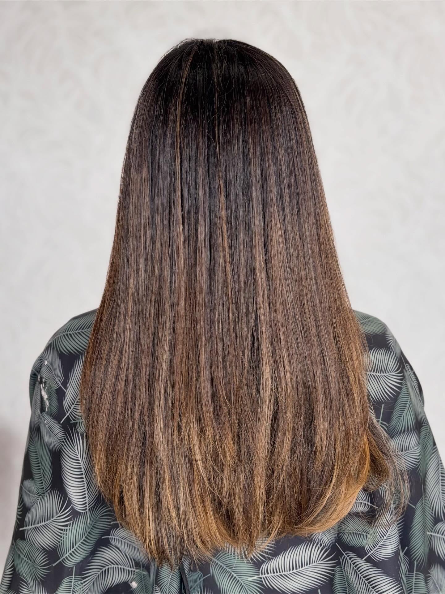 Warm Chestnut Roots with Gradual Blonde Fade