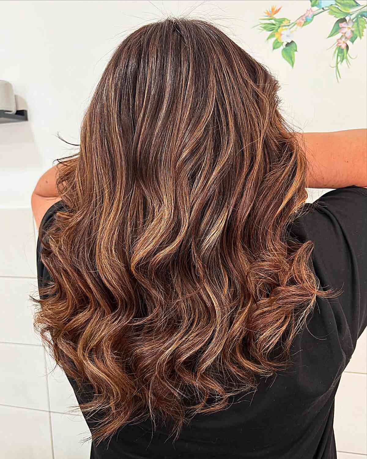 Beautiful Caramel Waves with Layered Texture