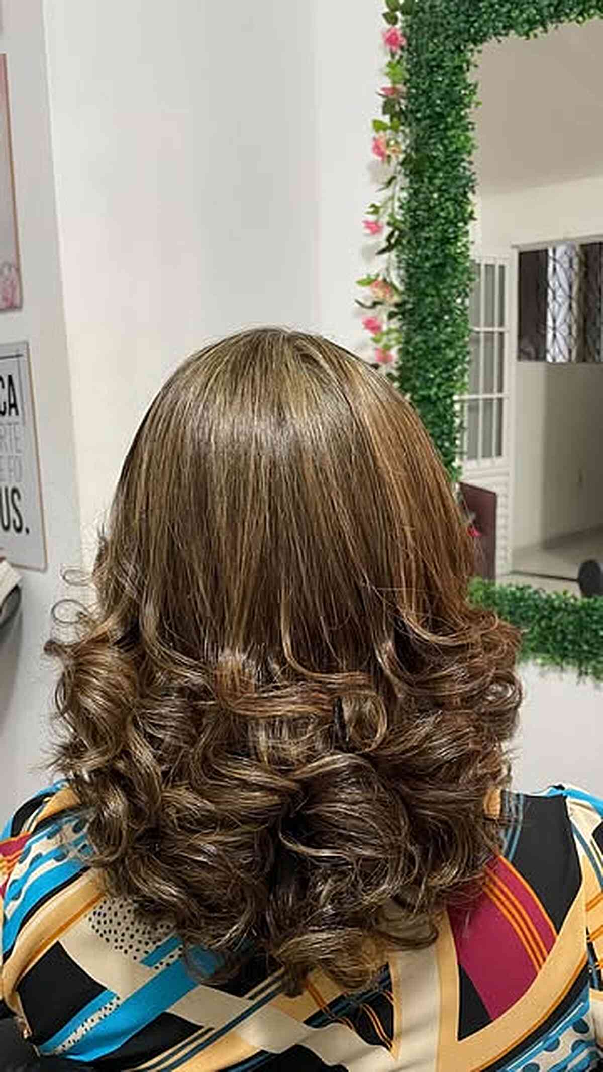 Beautiful Layered Medium Hair with Curled Ends