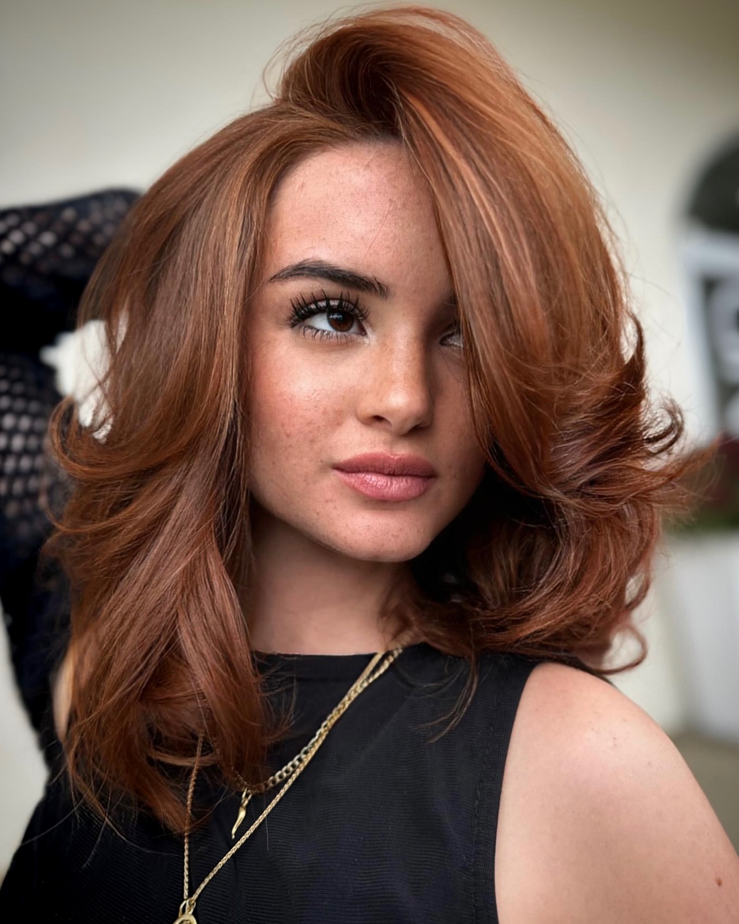 Bold Copper Layered Cut with Volume