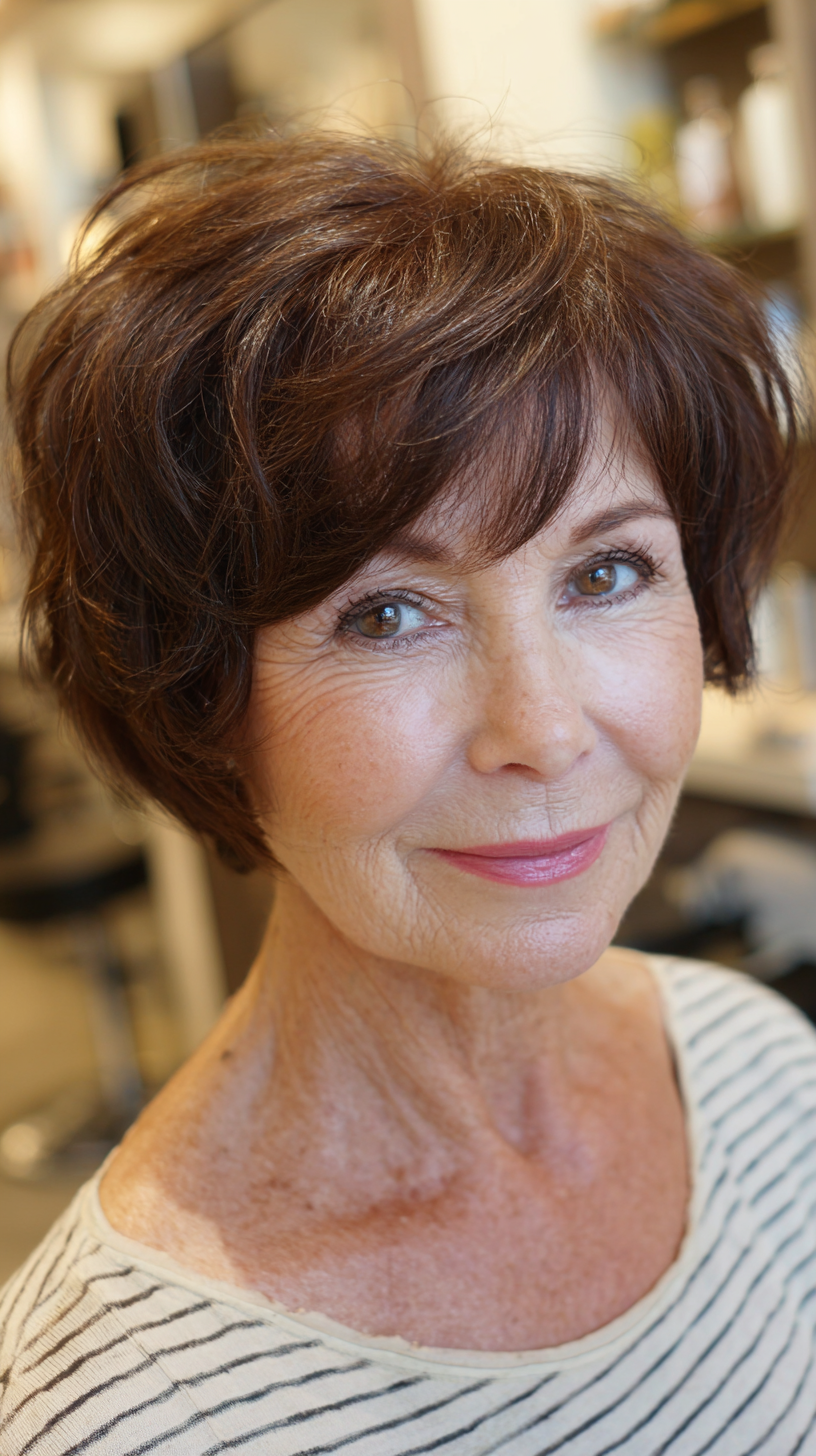 Chic Feathered Cut with Soft Layers for Effortless Style