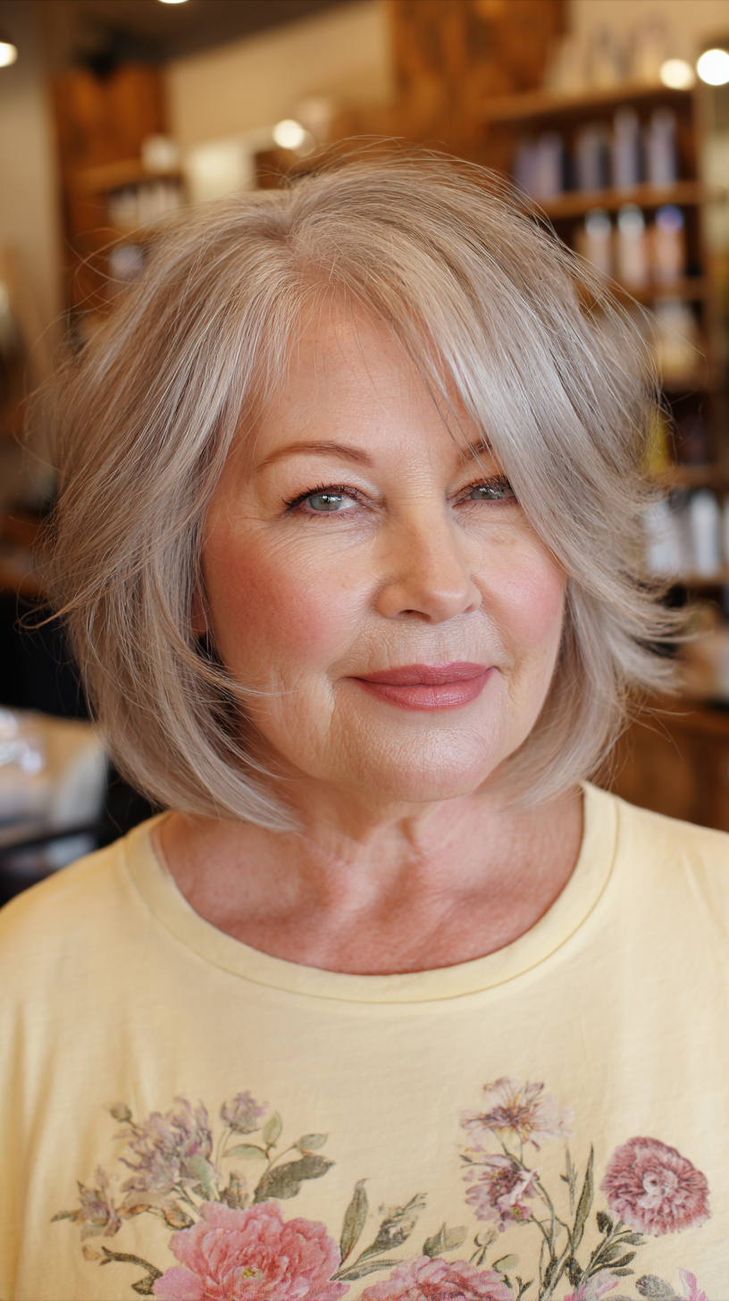 Chic Feathered Lob with Soft Movement