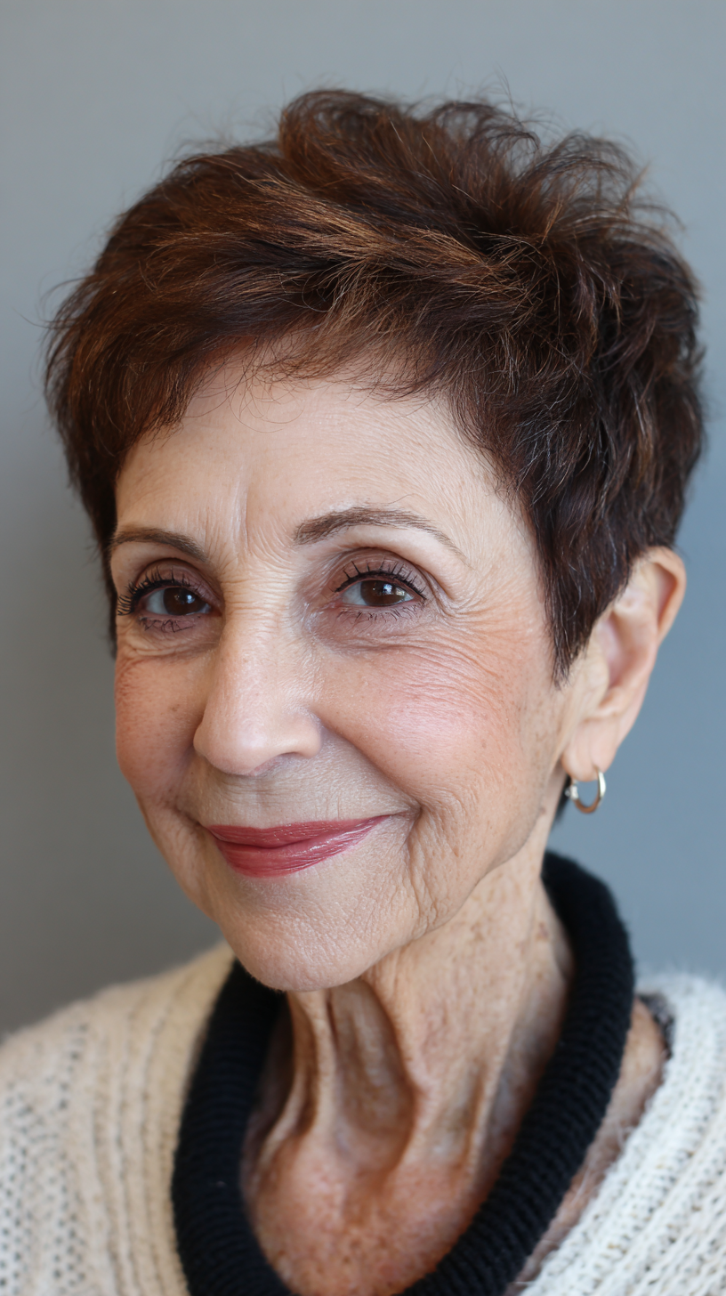 Chic Feathered Pixie Cut with Textured Layers