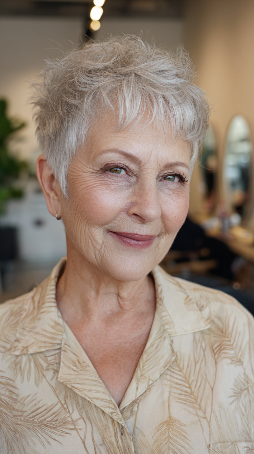 Chic Short Textured Pixie with Subtle Layers