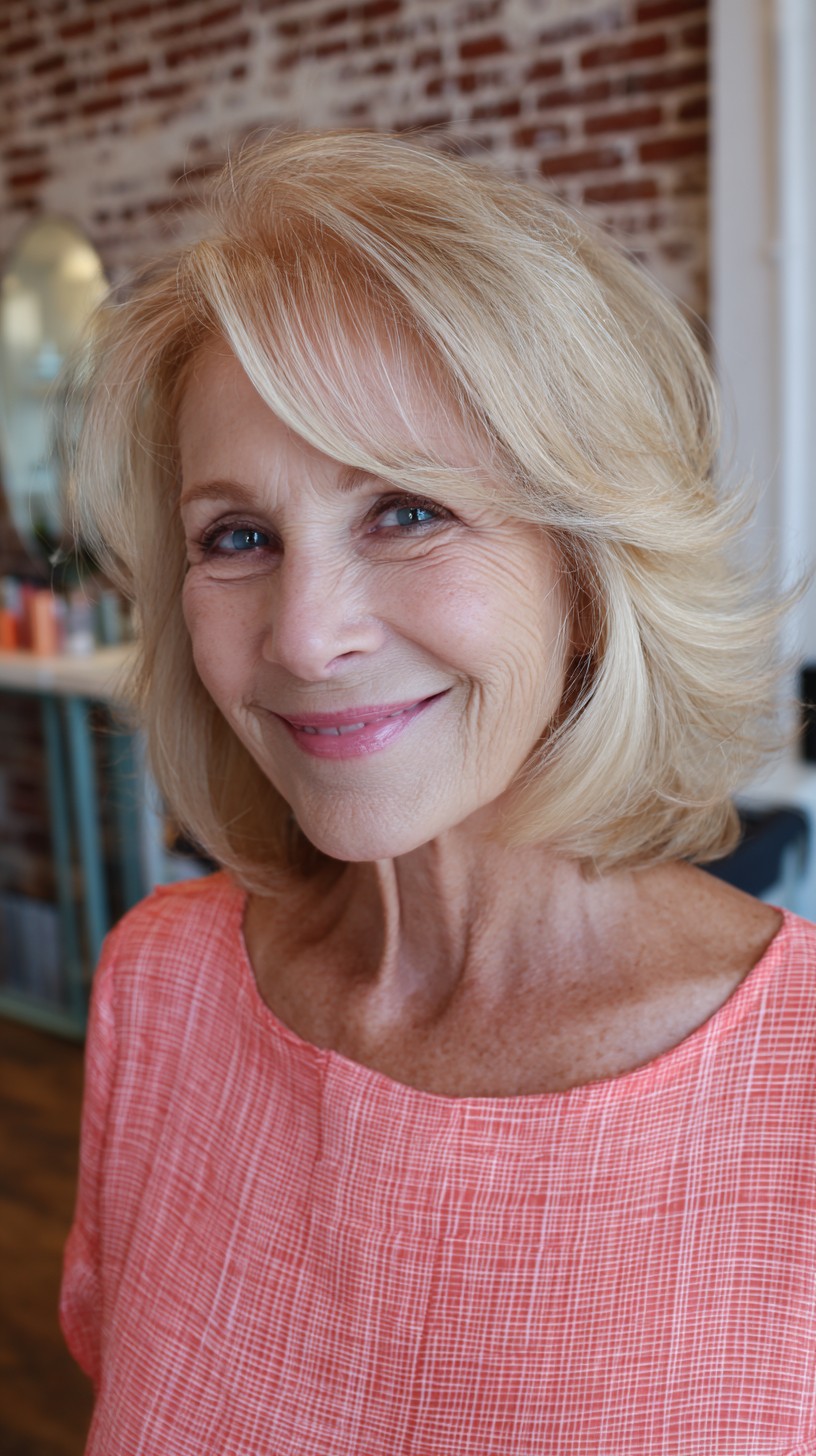 Classic Feathered Shag for Ageless Style