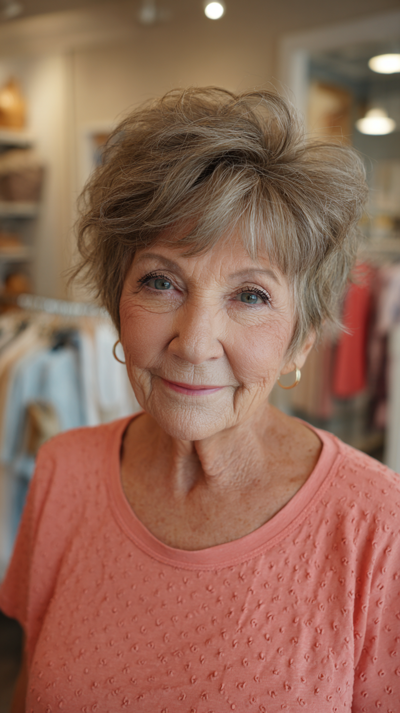 Effortlessly Chic Short Shag with Soft Volume