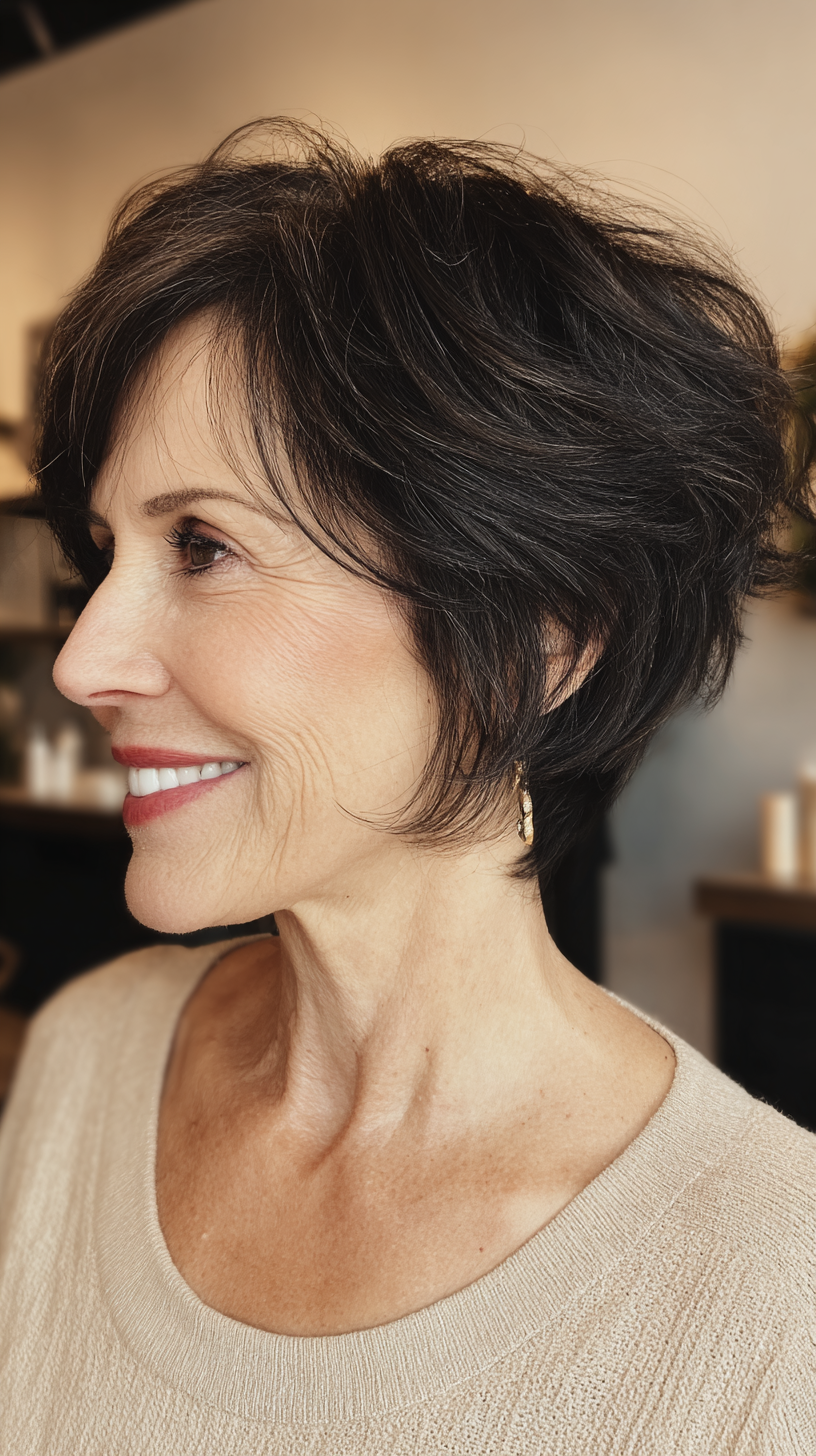 Elegant Feathered Bob with Soft Volume