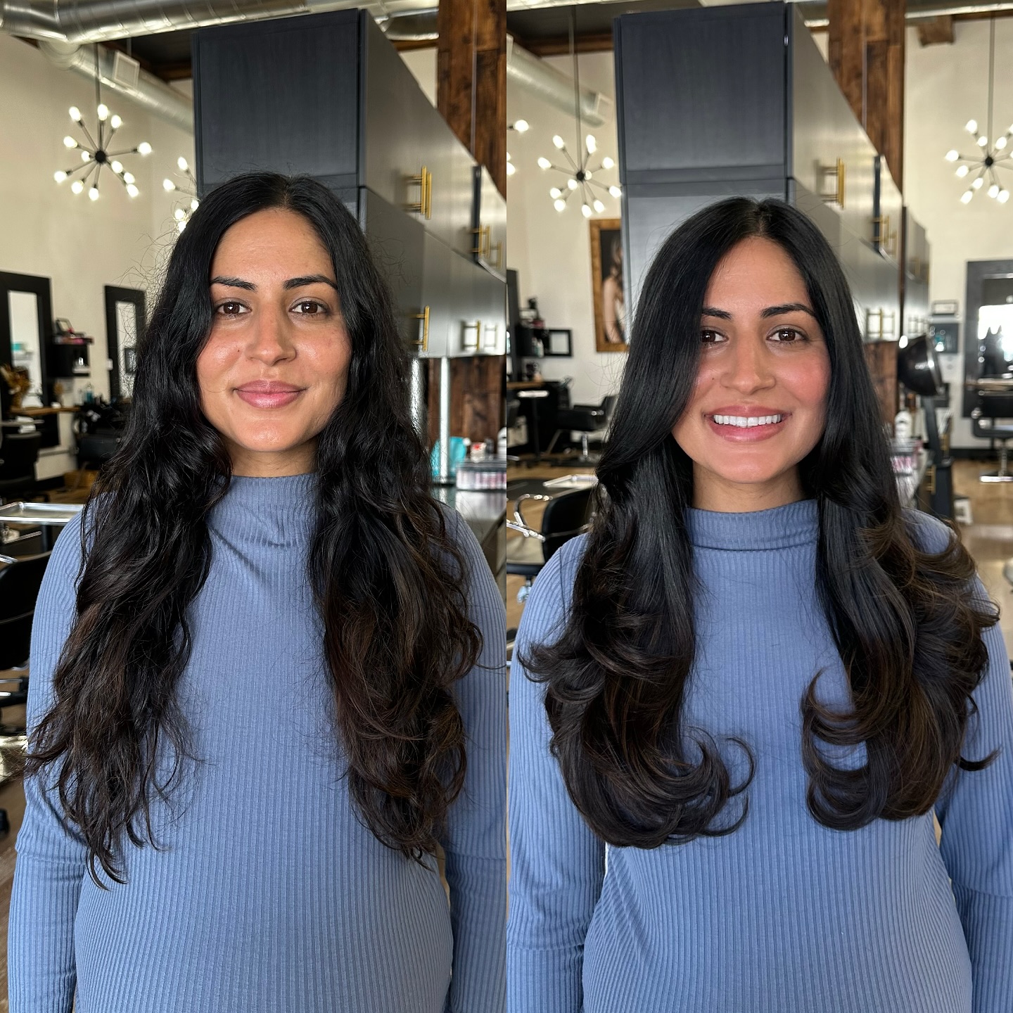 Luxurious Long Layered Cut with Soft Waves